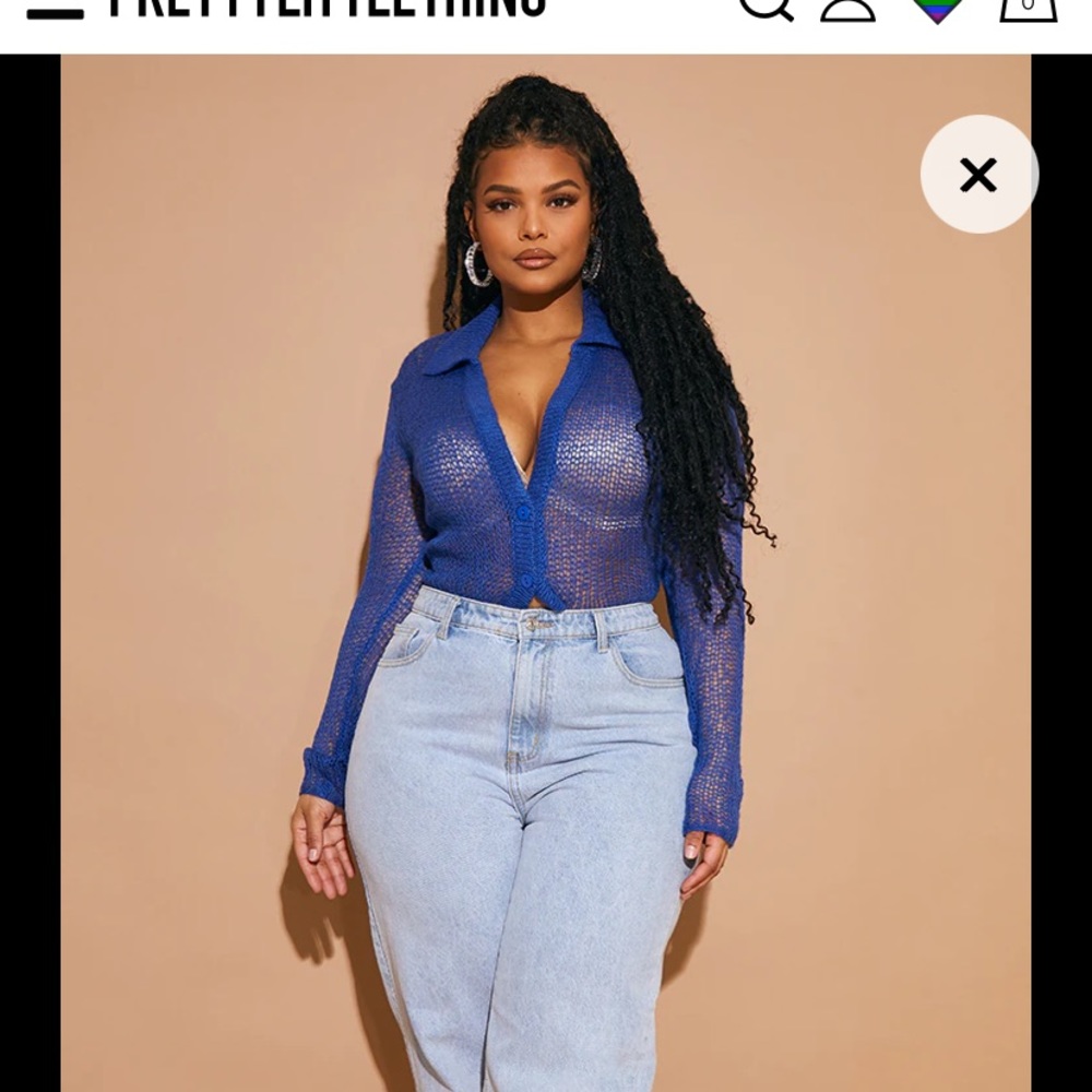 Blue Knit Top